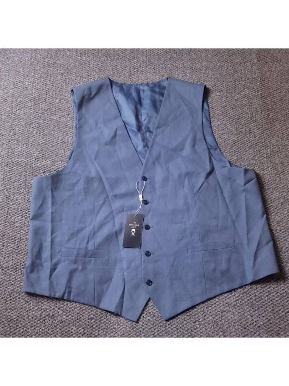 The Groomsman Suit Vest Mens 56 Tall Light Blue Formal Supply Dress Wedding Shop